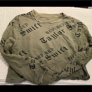 Official Taylor Swift Rep Crop Sweater-medium